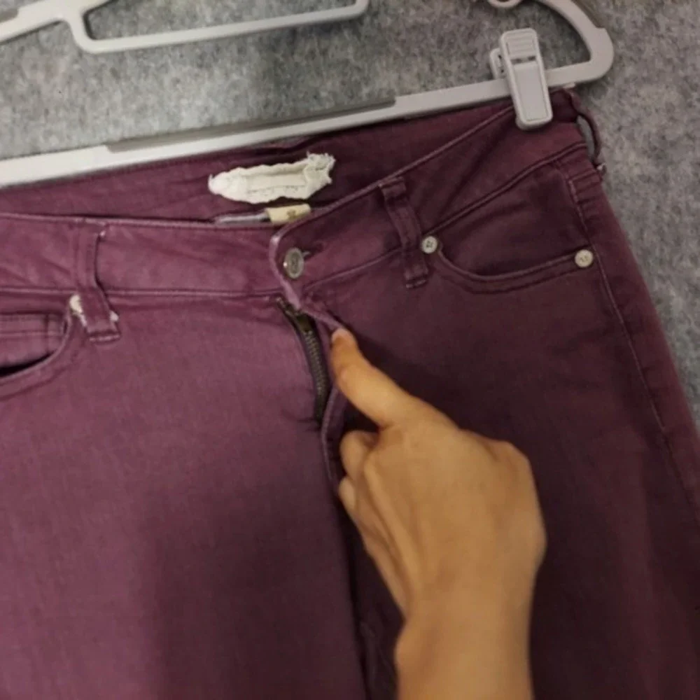 Altard State Jeans Women 28 Burgundy Low Rise Skinny Stretch Garment Dyed Denim‎